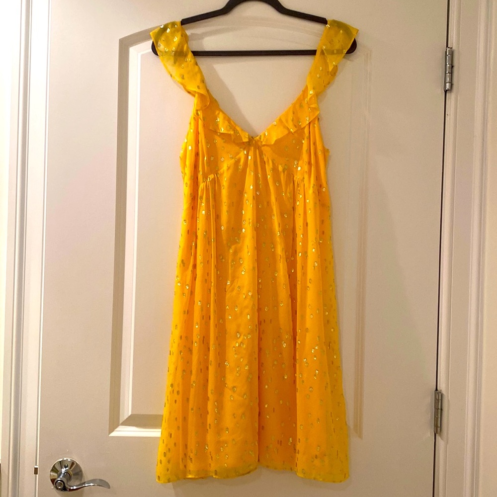 Sezane Olymea summer dress in yellow/gold, NWT, size 40/US 8
